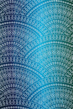 Baby Wrap, Jacquard Weave (100% bamboo viscose) - PEACOCK'S TAIL - SEA ANGEL - Woven Baby XS - 4   long_woven_wraps    #