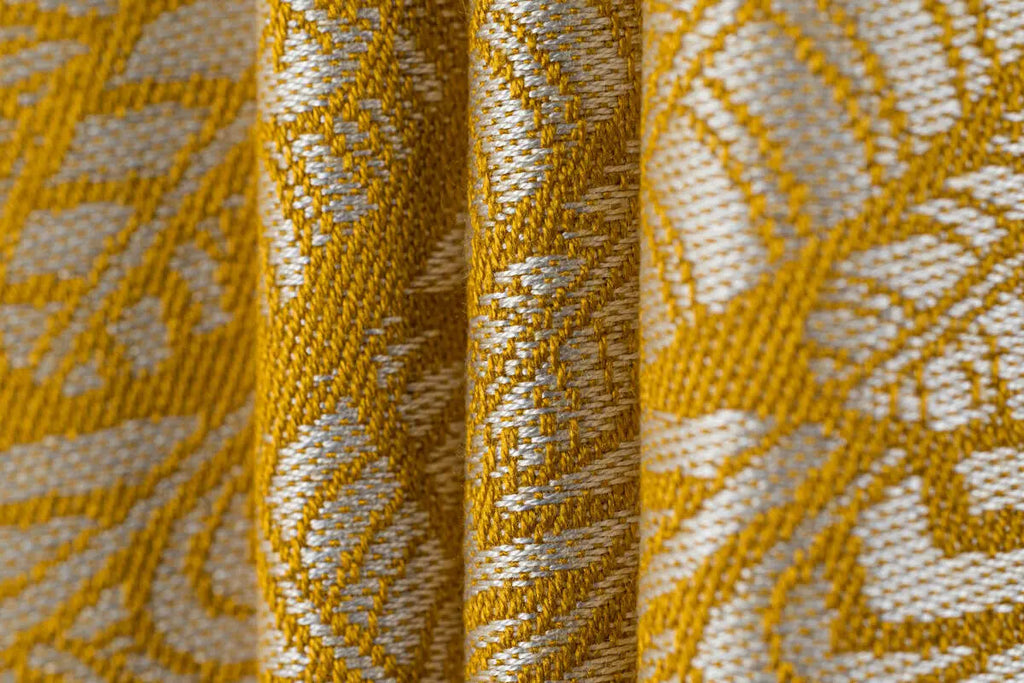 Baby Wrap, Jacquard Weave (100% bamboo viscose) - WILD SOUL - AURUM - Woven Baby XS - 4   long_woven_wraps    #