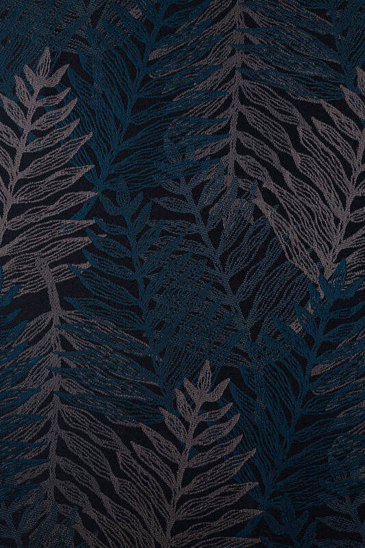 Baby Wrap, Jacquard Weave (54% cotton, 46% TENCEL™ Lyocell) - RAINFOREST - NOCTURNAL (grade B) - Woven Baby Size - M   long_woven_wraps    #