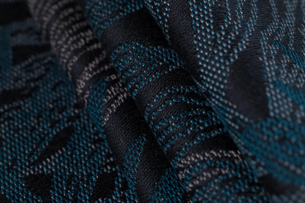 Baby Wrap, Jacquard Weave (54% cotton, 46% TENCEL™ Lyocell) - RAINFOREST - NOCTURNAL - Woven Baby S - 5   long_woven_wraps    #