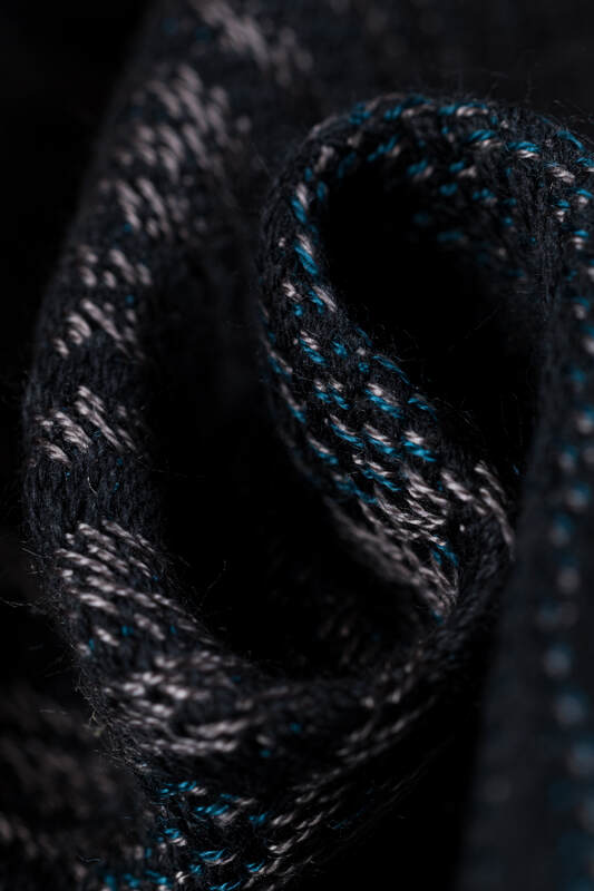 Baby Wrap, Jacquard Weave (54% cotton, 46% TENCEL™ Lyocell) - RAINFOREST - NOCTURNAL (grade B) - Woven Baby Size - M   long_woven_wraps    #