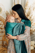 Ring Sling, Jacquard Weave (100% cotton), with gathered shoulder - LITTLE HERRINGBONE SALSA - standard 1.8m (grade B)