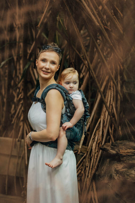 LennyPreschool Carrier, jacquard weave (54% cotton, 46% TENCEL™ Lyocell) - RAINFOREST - NOCTURNAL - Woven Baby Preschool   lenny_preschool    #