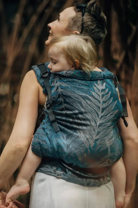 LennyPreschool Carrier, jacquard weave (54% cotton, 46% TENCEL™ Lyocell) - RAINFOREST - NOCTURNAL - Woven Baby Size - Preschool   lenny_preschool    #