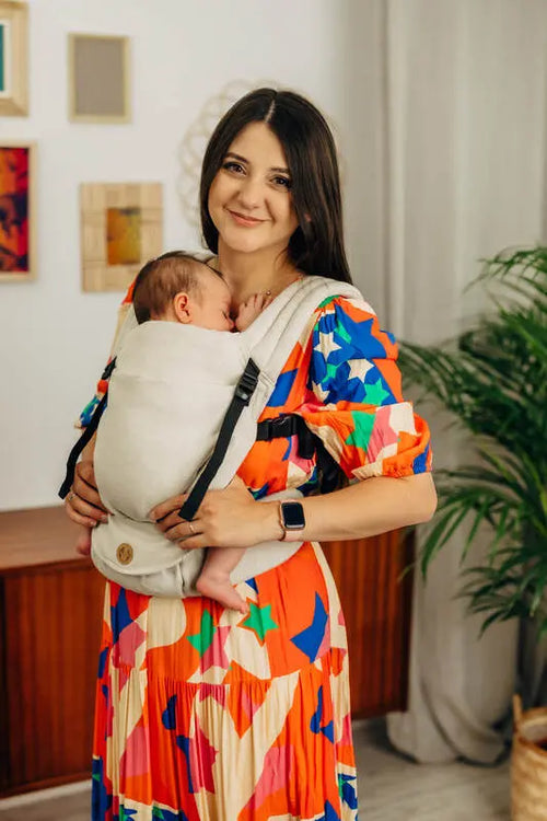 LennyLight Carrier, broken-twill weave (55% cotton, 45% linen) - MARZIPAN - Woven Baby Size - Standard   lenny_light    #