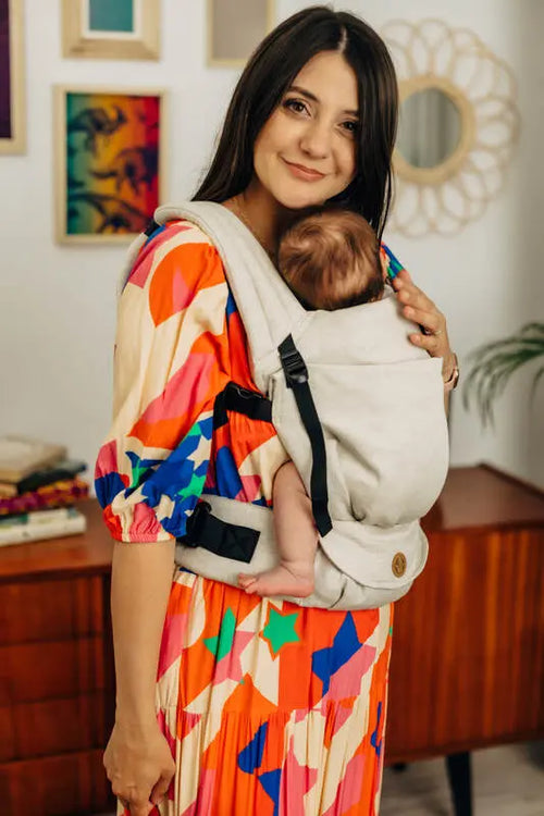 LennyLight Carrier, broken-twill weave (55% cotton, 45% linen) - MARZIPAN - Woven Baby Standard   lenny_light    #