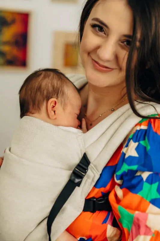 LennyLight Carrier, broken-twill weave (55% cotton, 45% linen) - MARZIPAN - Woven Baby Standard   lenny_light    #