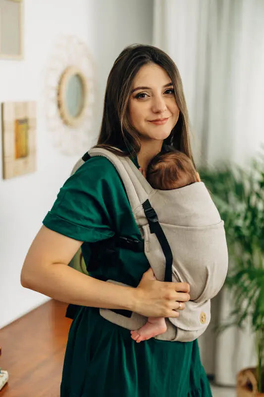 LennyLight Carrier, broken-twill weave 100% cotton - PEANUT BUTTER (grade B) - Woven Baby Standard   lenny_light    #