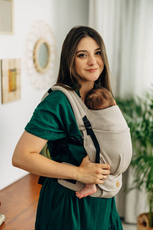 LennyLight Carrier, broken-twill weave 100% cotton - PEANUT BUTTER - Woven Baby Size - Standard   lenny_light    #