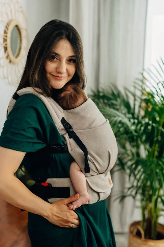 LennyLight Carrier, broken-twill weave 100% cotton - PEANUT BUTTER (grade B) - Woven Baby Standard   lenny_light    #
