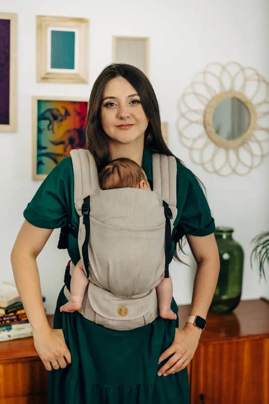 LennyLight Carrier, broken-twill weave 100% cotton - PEANUT BUTTER (grade B) - Woven Baby Standard   lenny_light    #