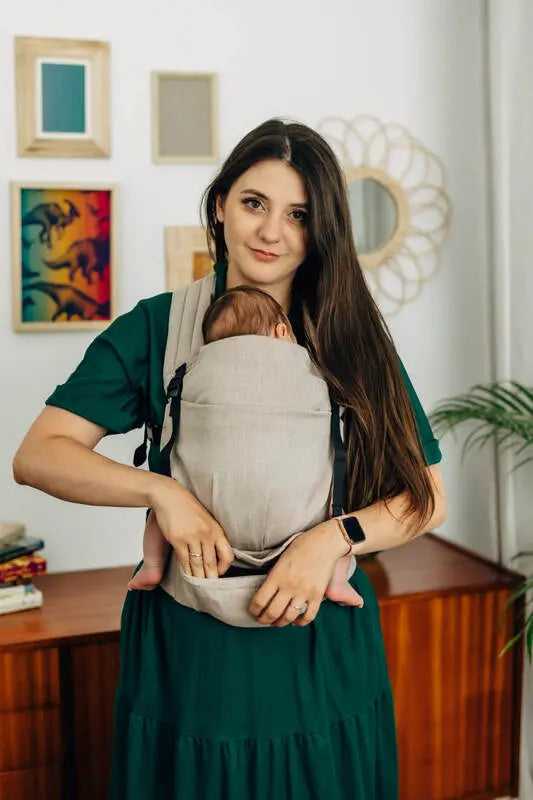 LennyLight Carrier, broken-twill weave 100% cotton - PEANUT BUTTER (grade B) - Woven Baby Standard   lenny_light    #