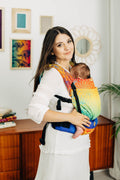 LennyLight Carrier, jacquard weave 100% cotton - RAINBOW LOTUS