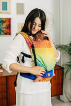 LennyLight Carrier, jacquard weave 100% cotton - RAINBOW LOTUS - Woven Baby Standard   lenny_light    #