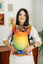 LennyLight Carrier, jacquard weave 100% cotton - RAINBOW LOTUS - Woven Baby Standard   lenny_light    #