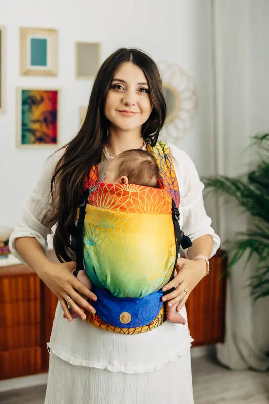LennyLight Carrier, jacquard weave 100% cotton - RAINBOW LOTUS - Woven Baby Standard   lenny_light    #