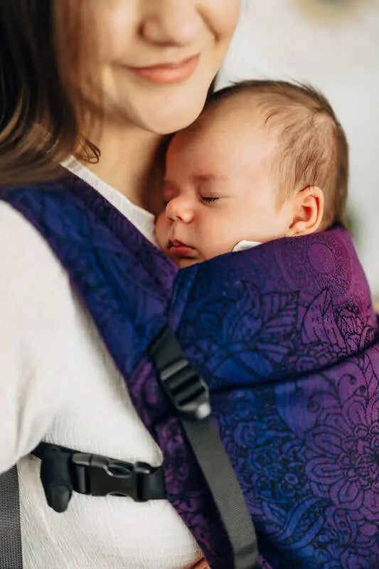 LennyLight Carrier, jacquard weave 100% cotton - WILD WINE - BOUQUET - Woven Baby Size - Standard   lenny_light    #