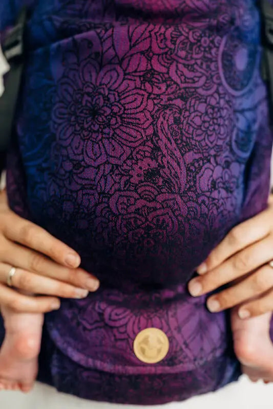 LennyLight Carrier, jacquard weave 100% cotton - WILD WINE - BOUQUET - Woven Baby Standard   lenny_light    #