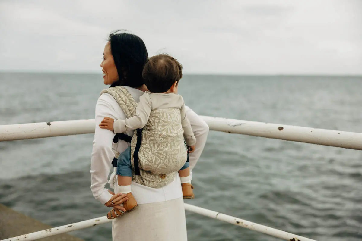 LennyLight Carrier, jacquard weave 50% cotton, 50% bamboo viscose - INFINITY - GOLDEN HOUR - Woven Baby Size - Standard   lenny_light    #