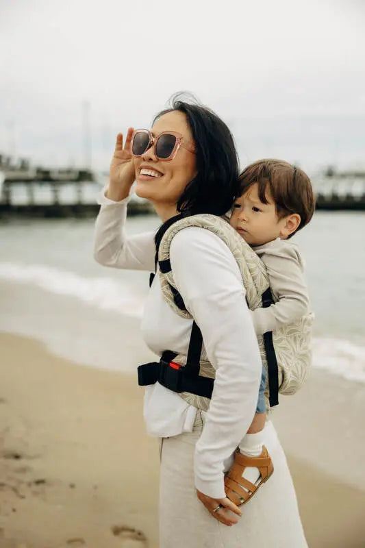LennyLight Carrier, jacquard weave 50% cotton, 50% bamboo viscose - INFINITY - GOLDEN HOUR - Woven Baby Standard   lenny_light    #
