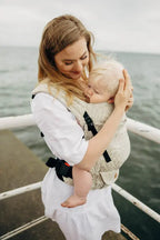 LennyLight Carrier, jacquard weave, 100% linen - LOTUS - NATURAL - Woven Baby Standard   lenny_light    #