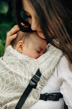 LennyLight Carrier, jacquard weave, 100% linen - LOTUS - NATURAL - Woven Baby Standard   lenny_light    #