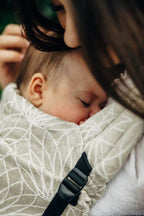 LennyLight Carrier, jacquard weave, 100% linen - LOTUS - NATURAL - Woven Baby Standard   lenny_light    #
