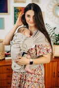 LennyHybrid Half Buckle Carrier, broken - twill weave 100% cotton - PEANUT BUTTER
