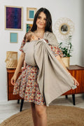 Ring Sling, Broken twill Weave (100% cotton), with gathered shoulder - PEANUT BUTTER - standard 1.8m (grade B) - Woven Baby    ring_slings    #