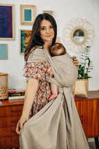 Baby Sling, Broken Twill Weave, (100% cotton) - PEANUT BUTTER (grade B) - Woven Baby L - 7   long_woven_wraps    #