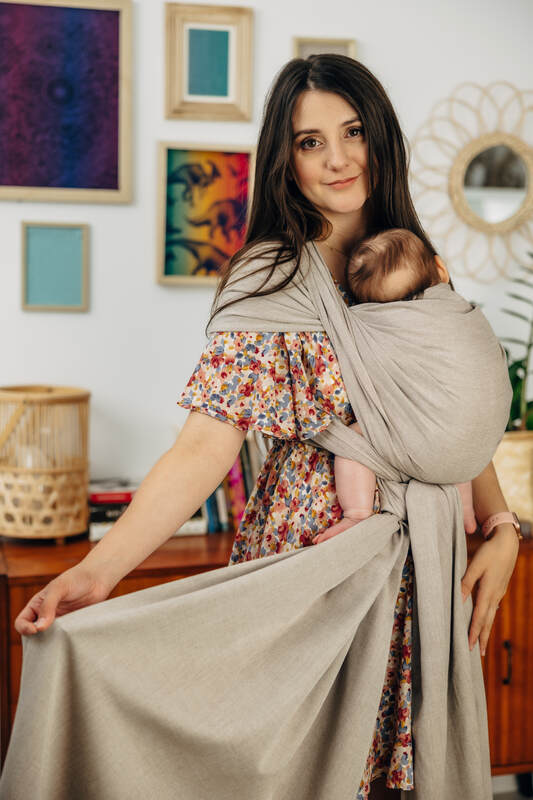 Baby Sling, Broken Twill Weave, (100% cotton) - PEANUT BUTTER