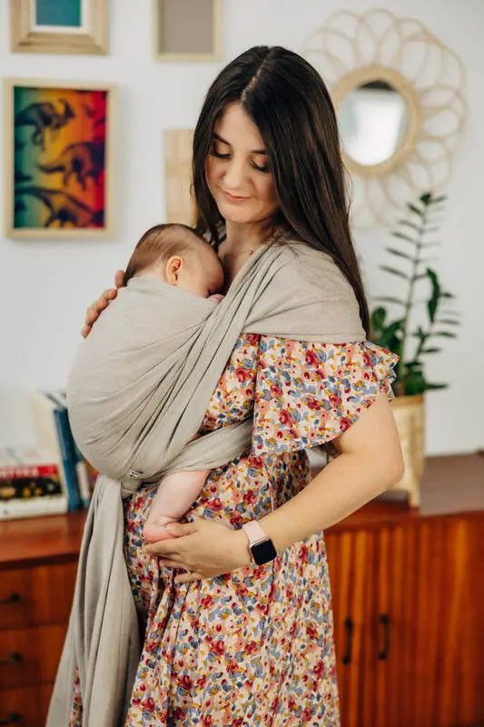 Baby Sling, Broken Twill Weave, (100% cotton) - PEANUT BUTTER (grade B) - Woven Baby M - 6   long_woven_wraps    #