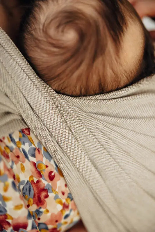 Baby Sling, Broken Twill Weave, (100% cotton) - PEANUT BUTTER - Woven Baby XS - 4   long_woven_wraps    #