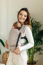My First Baby Carrier - LennyLight, herringbone weave 100% cotton - LITTLE HERRINGBONE ALMOND (grade B) - Woven Baby Standard   lenny_light    #