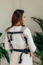 My First Baby Carrier - LennyLight, herringbone weave 100% cotton - LITTLE HERRINGBONE ALMOND - Woven Baby Standard   lenny_light    #