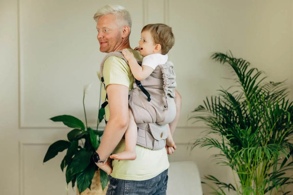 LennyPreschool Carrier, herringbone weave 100% cotton - LITTLE HERRINGBONE ALMOND - Woven Baby Preschool   lenny_preschool    #