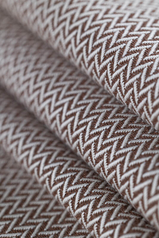 My First Baby Carrier - LennyUpGrade PRO, herringbone weave 100% cotton - LITTLE HERRINGBONE ALMOND (grade B) - Woven Baby Size - Standard   lenny_upgrade_pro    #