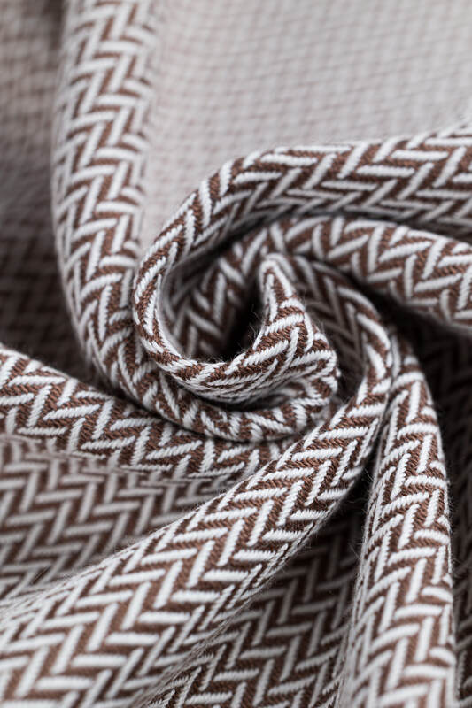 My First Baby Carrier - LennyLight, herringbone weave 100% cotton - LITTLE HERRINGBONE ALMOND (grade B) - Woven Baby Standard   lenny_light    #