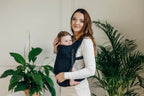 My First Baby Carrier - LennyLight, herringbone weave 100% cotton - LITTLE HERRINGBONE EBONY BLACK - Woven Baby Standard   lenny_light    #