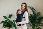 My First Baby Carrier - LennyLight, herringbone weave 100% cotton - LITTLE HERRINGBONE EBONY BLACK (grade B) - Woven Baby Standard   lenny_light    #