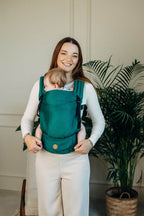 My First Baby Carrier - LennyLight, herringbone weave 100% cotton - EMERALD (grade B) - Woven Baby Size - Standard   lenny_light    #