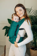 My First Baby Carrier - LennyLight, herringbone weave 100% cotton - EMERALD