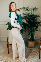 My First Baby Carrier - LennyLight, herringbone weave 100% cotton - EMERALD (grade B) - Woven Baby Size - Standard   lenny_light    #