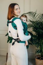 My First Baby Carrier - LennyLight, herringbone weave 100% cotton - EMERALD (grade B) - Woven Baby Size - Standard   lenny_light    #