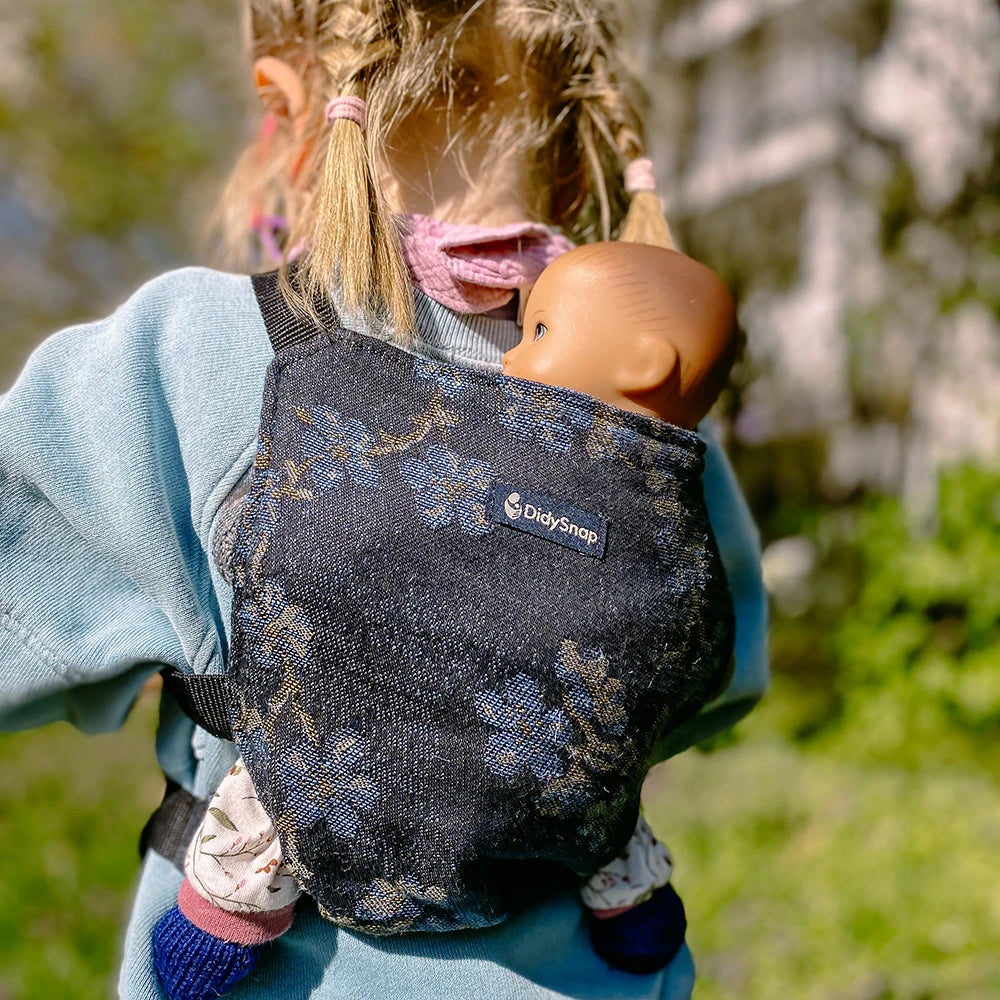 DIDYMOS Doll Snap Blue Blossom - Woven Baby    Accessories > Doll Carriers > Doll Carrier    #