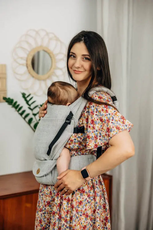 LennyLight Carrier, broken-twill weave (58% cotton, 42% linen) - COAST - Woven Baby Size - Standard   lenny_light    #