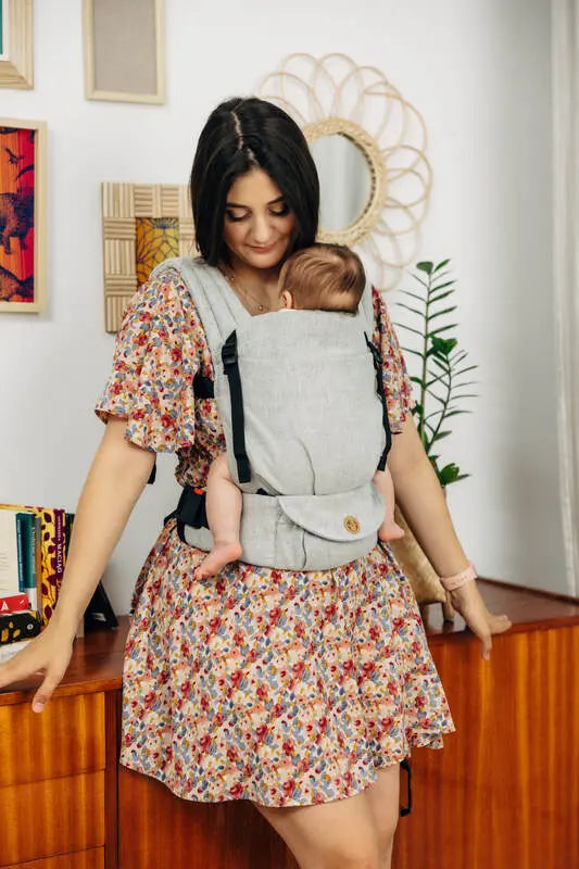 LennyLight Carrier, broken-twill weave (58% cotton, 42% linen) - COAST - Woven Baby Size - Standard   lenny_light    #