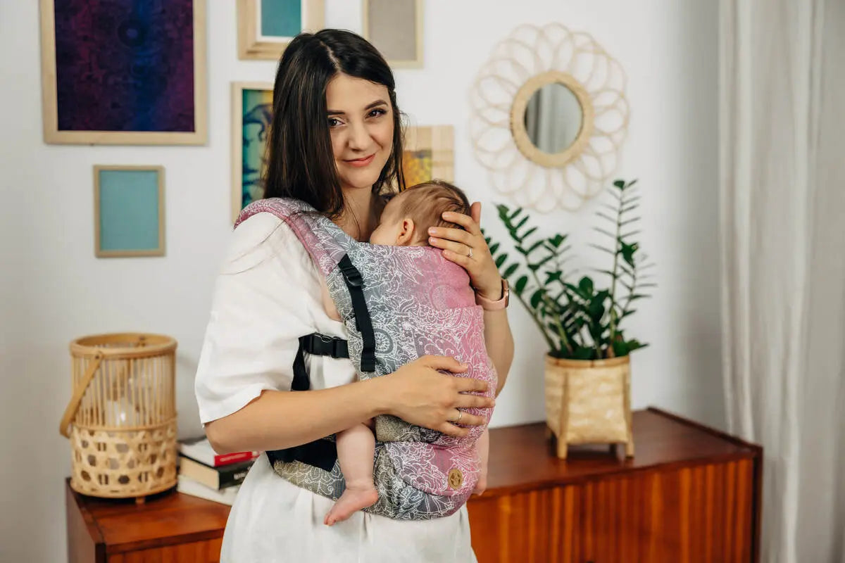 LennyLight Carrier, jacquard weave 100% cotton - WILD WINE - VINEYARD - Woven Baby Size - Standard   lenny_light    #