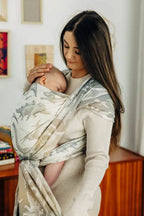 Baby Wrap, Jacquard Weave (100% cotton) - JURASSIC - ICE DESERT - Woven Baby XS - 4   long_woven_wraps    #