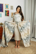 Baby Wrap, Jacquard Weave (100% cotton) - JURASSIC - ICE DESERT - Woven Baby XS - 4   long_woven_wraps    #
